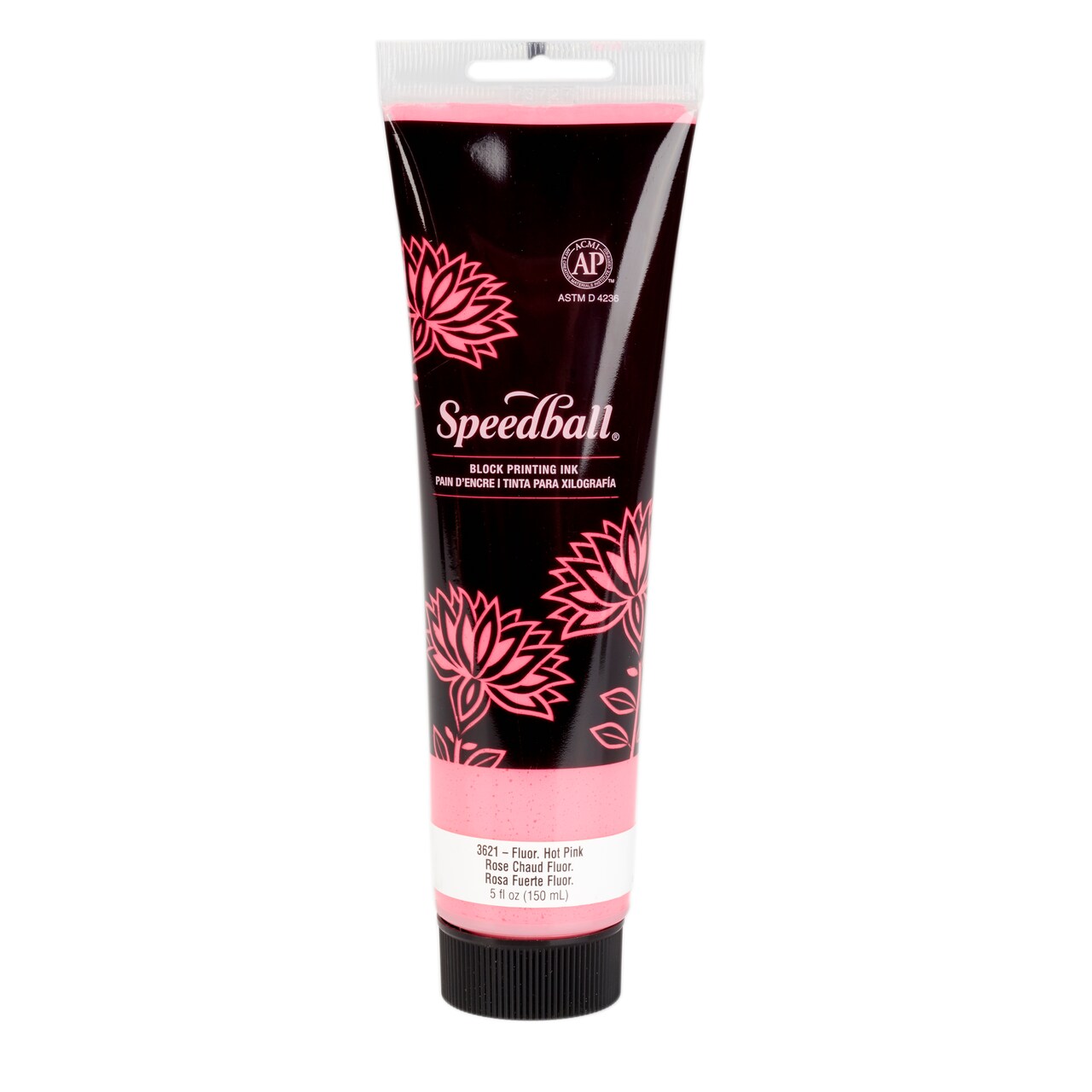 Speedball Block Printing Ink, Water-Based, 5 Oz., Fluorescent Hot Pink
